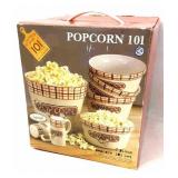 Popcorn Serving Bowls & Seasoning 7Pc Set