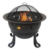 Endless Summer Bronze Fire Pit With Stars & Moons