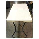 Foldable Table With Hard Plastic Top