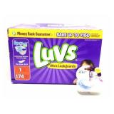 Size 1 174 Count Box of Diapers and 2 Pacifiers