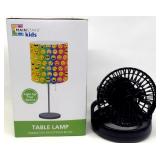 New Mainstays Emoji Table Lamp & Personal Fan