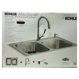 Kohler Kitchen Sink Set-Up (33"×22"×9")