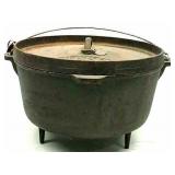1887 Wenzel Cast Iron Pot (10" Diameter)