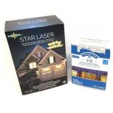 Star Laser & Blue Icicle Lights