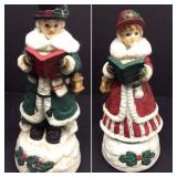 Musical Male & Female Porcelain Carolers