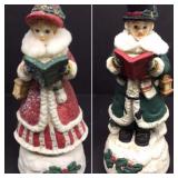 Musical Female & Male Porcelain Carolers