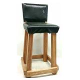 Low Backed Wooden Stool (14"×14"×28")