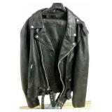 NEW Black Leather Riding Chaps (3XL) & Jacket (54)