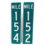 2 Mile Marker Signs