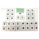 22 Wheat Pennys, Lincoln Cent, Lincoln Head Cent