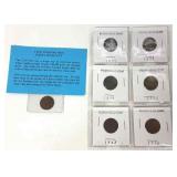 Civil War Indian Head & 6 Indian Head Cents