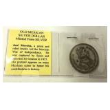 Vintage Mexican Silver Dollar