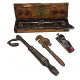 Tap/Die Set, Pipe Wrench, Nail Puller, Planer