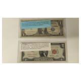 Vintage Silver Certificate & $2 Bill