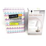 Soft Microfiber Sheet Set and Table Lamp