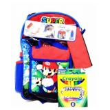 Super Mario Backpack Set and Crayola Markers