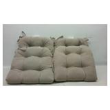 4 Tan Chair Cushions (16"×14.5")