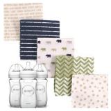 Avent Bottles - 3 Pack - New/ 5 Receiving Blankets