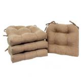 4 Tan Chair Cushions (16"×14.5")