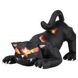 Animated Airblown Black Cat Holiday Decor