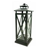 Metal Framed Lantern (7"×7"×19")