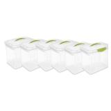6 Sterilite, Large EZ Carry ShowOff Container