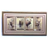 23”x44” Framed Big Game Wildlife Print