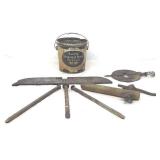Tin w/ Antique Tools