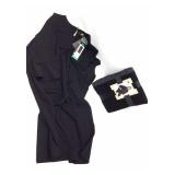 XL Women’s ABS Black Dress & Cashmere Poncho