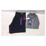 Men’s Large Dress Shirt & Shorts