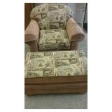 Outdoors Pattern Lounge chair and Ottoman