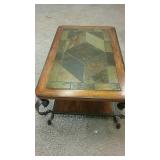 Tile and Wood Coffee Table