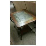 Wood and Tile End Table