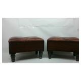 (2) Small Box Ottoman Chests