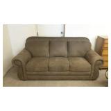 Dark Brown MicroSuede Sofa