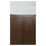 Dark wood Two Door Kitchen Cabinet