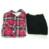 Small Ladies Lined Flannel Shirt and Sweater