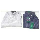 (2) XL Mens Dress Shirts- Kirkland/BC Clothing