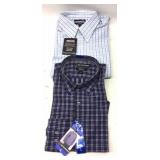 2 Men’s Large Button Up Dress Shirts