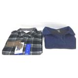 LG Mens Hudson River Sweater & Flannel Shirt
