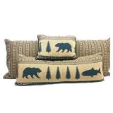 Set of Bear Print, Dakota Couch Pillows