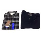 Men’s Large Flannel Shirt & Jeans
