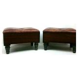 (2) Small Box Ottoman Chests