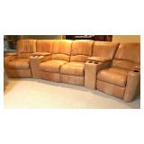Reclining Lounge Leather Sofa
