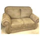 Dark Brown Micro Suede Loveseat