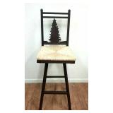 Western Montana Barstool w/ Pine Tree
