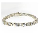 Silver & White Topaz Tennis Bracelet