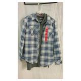 Med Ladies Flannel Shirt and Sweater