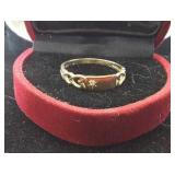 14K Gold & Diamond Promise Ring Size 6