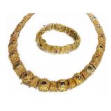 18K Gold Vermeil 20" Necklace & 7.5" Bracelet Set